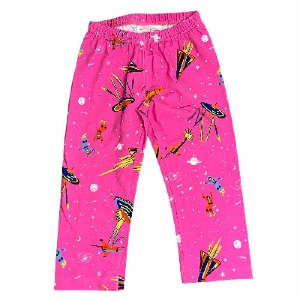 Hanna Andersson Bright Basics Capri Leggings 8 Pink Space Elastic Waist Pull On